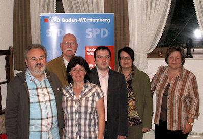 Gerhard Schollenberger, Karl-Heinz Gräßle, Gaby Markowis, Timo Steinhilper, Uschi Bodemer und Karin Feilcke (von links)
