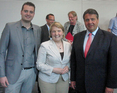 Gaetano Marrone Wirtschaftsjunior Nordschwarzwald, Katja Mast MdB, Sigmar Gabriel SPD-Parteivorsitzender