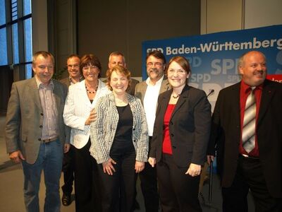 Manfred Höll, Roland Sackmann, Ulla Schmidt, Katja Mast, Hans Vester, Sigune Wieland (v.l.n.r)